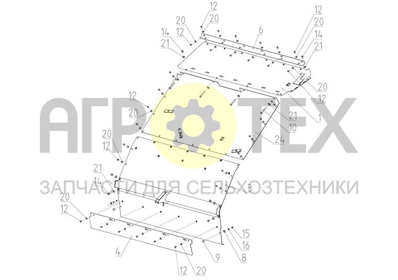 Чертеж Установка крыши (181.00.22.100A)